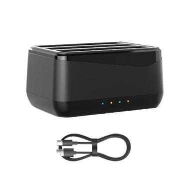 Imagem de Hub de carregamento de bateria com 3 compartimentos de energia, suporte de armazenamento de cartões micro SD para carregamento rápido de bateria Insta360 X4
