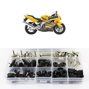 Imagem de Parafusos de carenagem completos Xitomer, para Honda CBR600 F4 F4I 1999 2000 2001 2002 2003 2004 2005 2006 2007, conjunto completo de parafusos/fixações/kits de montagem (prata)