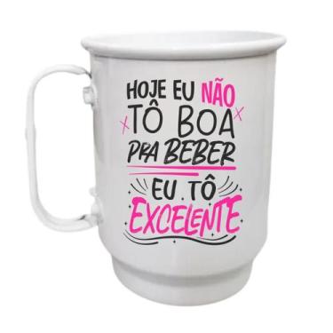 Imagem de Caneca Alumínio 500ml Hoje eu não tô bem pra beber, eu tô - LARANJA E 