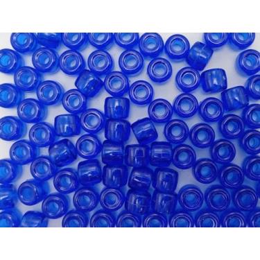 Imagem de Miçanga Tererê 8x10mm 500g Cor 108 Azul Royal Escuro Transparente - Aq