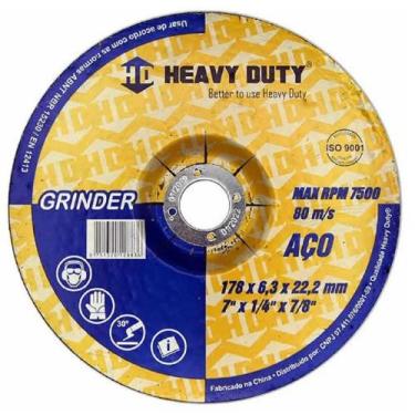 Imagem de Disco de desbaste grinder 178x6,3x22,2 - 5 unidades - HEAVY DUTY