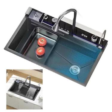 Imagem de Cuba Gourmet Premium Pia Inox Cozinha Torneira Cascata Mangueira Paine