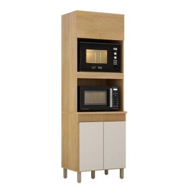 Imagem de Paneleiro com 2 Nichos 3 Portas Dakota Marrom/Bege