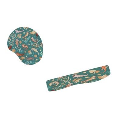 Imagem de Kit Mouse Pad E Apoio Teclado Ergonômico Lagarto Exótico