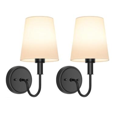 Imagem de Arandela de parede recarregável sem fio, luzes de parede pretas operadas por bateria, lâmpadas de parede com controles remotos e lâmpadas LED RGB reguláveis, arandelas internas sem fiação, decoração
