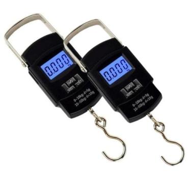 Imagem de 02 UN Balança Portátil Digital De Mão Mala Pesca Até 50 Kg - Import