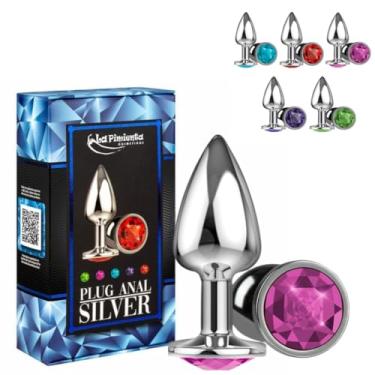 Imagem de Plug Anal Silver Pedra Cristal Resistente, Conforto, Dilatação com Estilo Para Mais Prazer [ROSA]