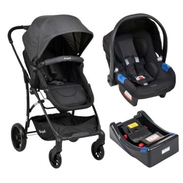 Imagem de Conjunto Carrinho de Bebê Convert - Dark Gray - Burigotto
