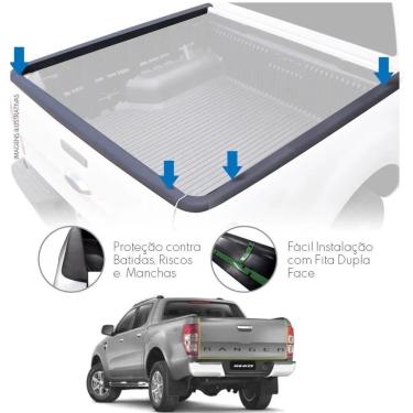 Imagem de Protetor Borda Tampa E Laterais Ford Ranger Cd 2013 Diante