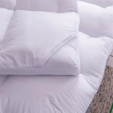 Imagem de Pillow Top Protetor de Colchão 400 Fios Macio Super King Queen Casal，Apropriado para a sala das crianças, o quarto e a outra cena, trazem a experiência do sono da qualidade.pillow top(branco,Solteiro)