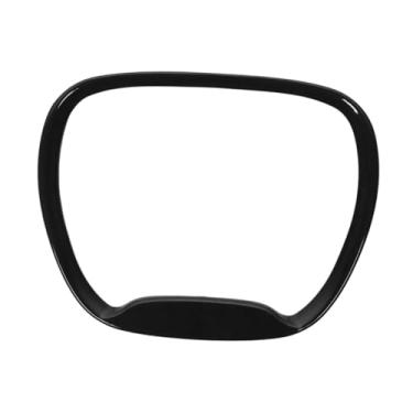 Imagem de QccHieUs Botão de controle de controle central Roduço de corte do volante Tampa do anel de anel de substituição Console Center Console Decoração decorativa, Preto