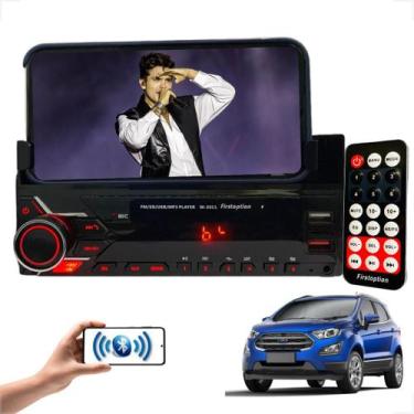 Imagem de Rádio MP3 Bluetooth 1 Din Stand Celular Ecosport 2010 2011 2012 2013 2