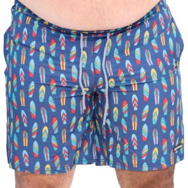 Imagem de Short Com Bolso Interno Bermuda Tactel Com Zíper Philip - Red Nose, Az