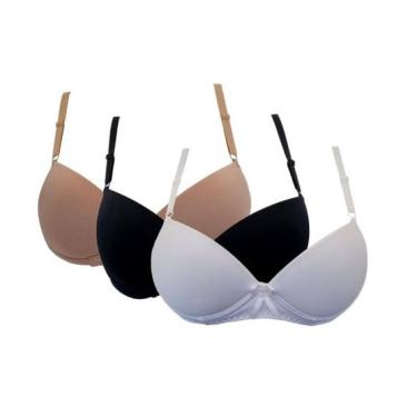 Imagem de Kit 3 Sutiã Bojo Infanto Juvenil Menina Moça Adolescente