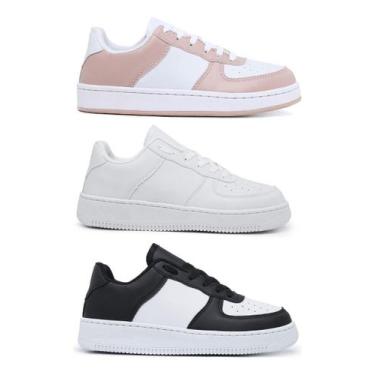 Imagem de Kit 3 Pares Tênis Sneakers Casual Force Unissex Blogueira - NoBrand, R