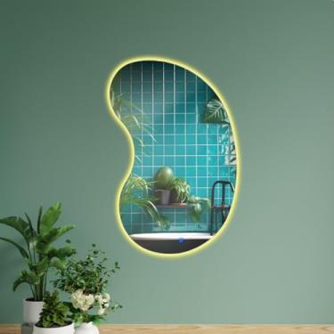 Imagem de Espelho Orgânico Bean Led Luz Indireta 70x50cm Decorativo LED 3000k