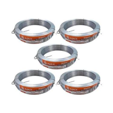 Imagem de Kit 5 un arame galvanizado ajax 16 bwg rolo 1kg aprox. 59m