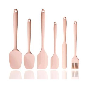 Imagem de Conjunto De Espátulas De Silicone Cinza 6 Peças Grau Alimentício Antia