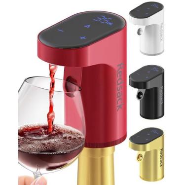 Imagem de Decantador de vinho e aerador, dispensador, recarregável elétrico, Red