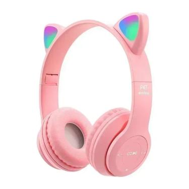 Imagem de Fone de Ouvido Gamer Alynic Bluetooth Sem Fio LED Rosa