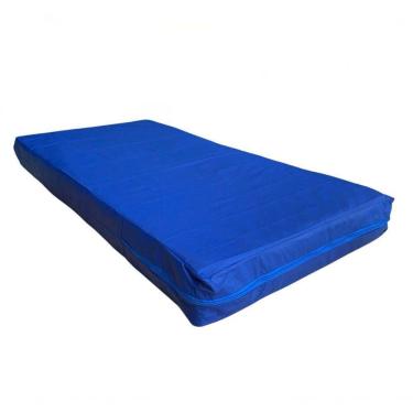 Imagem de Capa P/ Colchão Solteiro Tipo Hospitalar Impermeável Azul Tamanho:88x188x18cm
