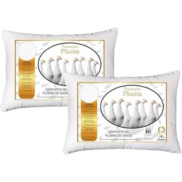 Imagem de Travesseiro Pruma De Ganso Sintético Kit com 2