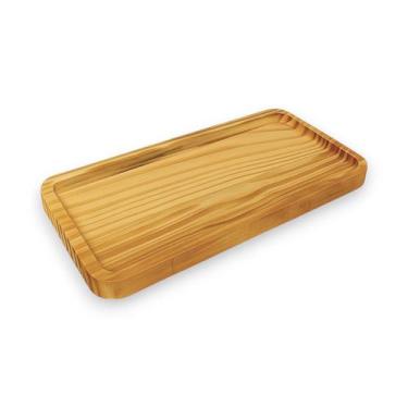 Imagem de Bandeja Retangular 28cm Madeira Decorativa Lavabo Café Bolo - Luggari