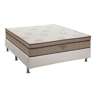 Imagem de Cama Box Casal: Colchão Molas SuperPocket Ensacadas Ortobom Celebrita + Base CRC Couran...