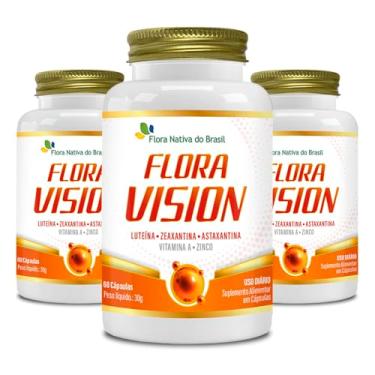 Imagem de Flora Vision (Luteina, Zeaxantina, Astaxantina e Vitamima A e Zinco) Kit 3x 60 Cápsulas Cada - Flora Nativa do Brasil