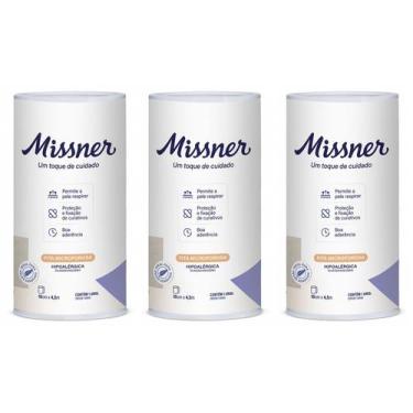 Imagem de Kit 3 Fita Cirurgica Microporosa Bege 10cm X 4,5m Missner