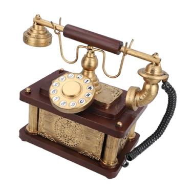 Imagem de LiebeWH Telefone Antigo Resina Vintage Retro Phone para Telefone Fixo, Decoração de Telefone Vintage 10.6x8.9x5.5inch