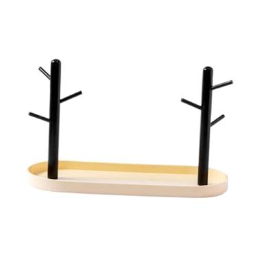 Imagem de Hailong Ming Organizador de pratos para joias, porta-chaves, porta-anéis, porta-joias, porta-chaves para brincos, pulseiras, relógios de mesa, hotel, Duplo Branco Leitoso