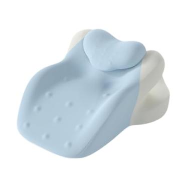 Imagem de KiBcsLic Travesseiro de cunha para posição pernas, travesseiro macio e versátil de espuma viscoelástica para deitar na cama para costas, escritório, Azul Claro