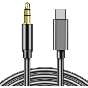 Imagem de Adaptador auxiliar de áudio tipo C para conector auxiliar de 3,5 mm, USB C macho para extensão macho de 3,5 mm, cabo auxiliar de áudio e estéreo, compatível com Google Pixel 3/3XL/2/2XL, Moto Z e mais