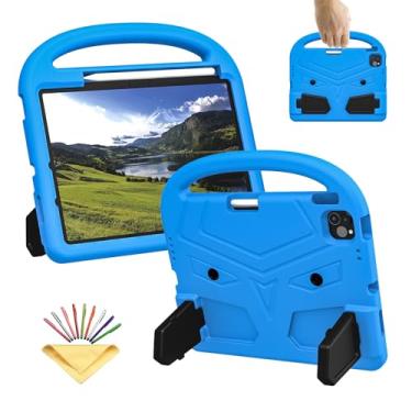 Imagem de UUcovers Capa infantil para iPad Air de 11 polegadas M2 (2024) com suporte para lápis/suporte/alça leve, fofa e macia, espuma vinílica acetinada, à prova de choque, capa para iPad Air 6ª geração,