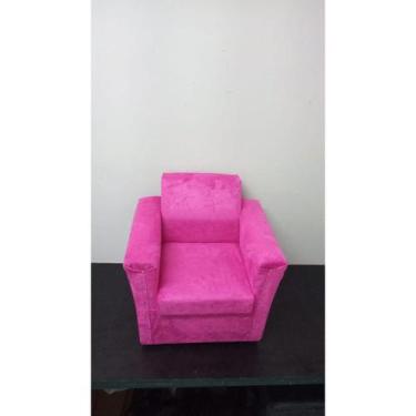 Imagem de Mini Sofa Infantil De Crianças Poltrona Sofazinho Rosa Suede - JOTA ST