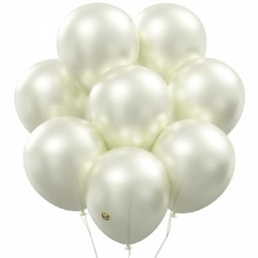 Imagem de Balões biodegradáveis AFTERLOON®, 24 peças, branco perolado, cor pérola, 30,5 cm, flutuador de hélio de látex extra forte e espesso, colorido a granel, globos para decoração de festas infantis