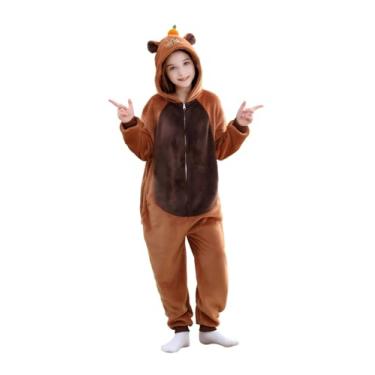 Imagem de Horror Unicorn Pijama infantil unissex com estampa de animal, fantasia de cosplay de Halloween, roupa para casa, roupa de dormir, Kapibala, 8-10 Anos