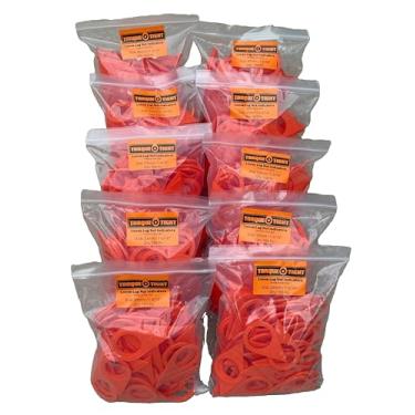 Imagem de Torque-Tight Indicador de porca solta de 33 mm, laranja brilhante, pacote com 1000, alerta de segurança visual para caminhões e ônibus Classe 6-8 - Feito nos EUA