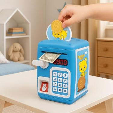Imagem de Cofre Eletrônico Digital Infantil Automático Dinheiro Moeda