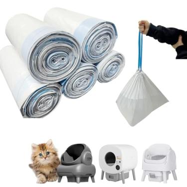 Imagem de Sacos de areia para gatos de 125 unidades compatíveis com Neakasa e PetPivot Caixa de areia automática para gatos com tampa aberta e autolimpante, sacos de lixo, sacos de lixo de substituição