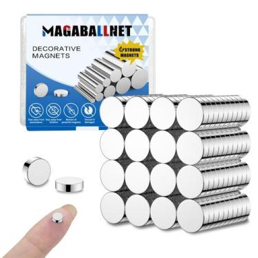 Imagem de Ímãs pequenos MAGABALLNET 200PCS 6x3mm de neodímio com caixa