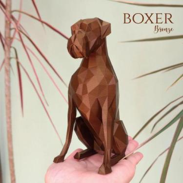 Imagem de Boxer- 15 Cm Altura , Cachorro Decorativo - Toque 3D