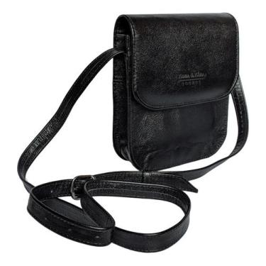 Imagem de Bolsa Capanga Carteiro Masculina Em Couro Transversal - Kenia e Katia,