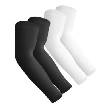 Imagem de Mangas de braço Aegend Sun Protection Cooling Compression Pretas