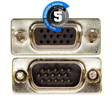 Imagem de Emenda Vga Macho / Vga Fêmea - Kit 5 - Cirilo Cabos
