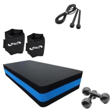 Imagem de Kit Funcional P Casa Caneleira 2Kg + Step+ Corda+ Halter 2Kg - Infinit