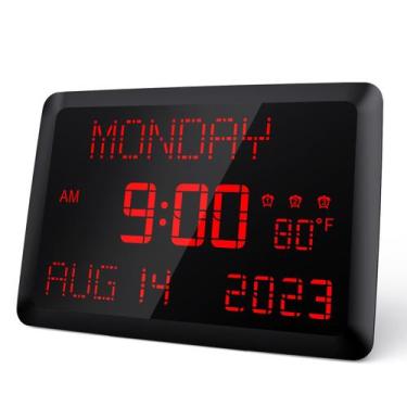 Imagem de Relógio digital Raynic com tela de 11,5 polegadas com temperatura