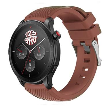 Imagem de Pulseira de Silicone marca 123smart compativel com GTR4 GTR 4 A2166 / GTR3 A1971 / GTR 3 Pro A2040 / GTR 2 A1952 / GTR 2e A2023 / Stratos 2 / Stratos 3