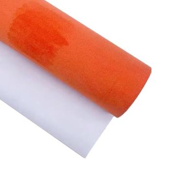 Imagem de Self-Adhesive Velvet Fabric (20x30cm, 1PC) – 0.8mm Thick Synthetic Suede for Car Roof Lining, DIY Projects, Durable(Orange)